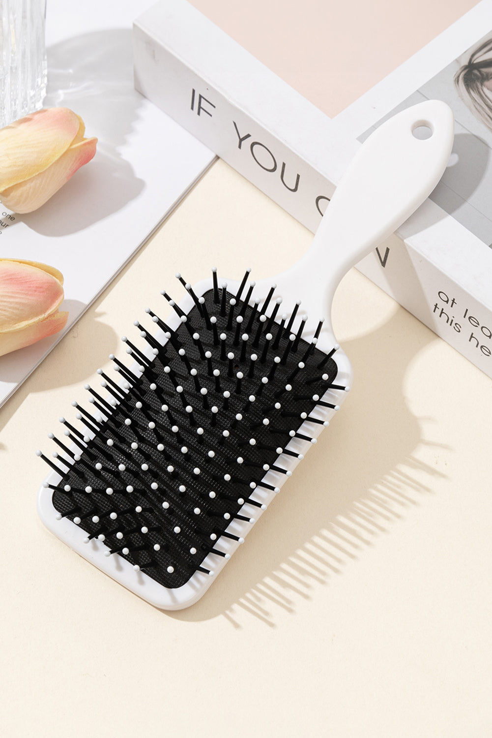 Iceland Blue Flower and Bow Print Air Cushion Comb