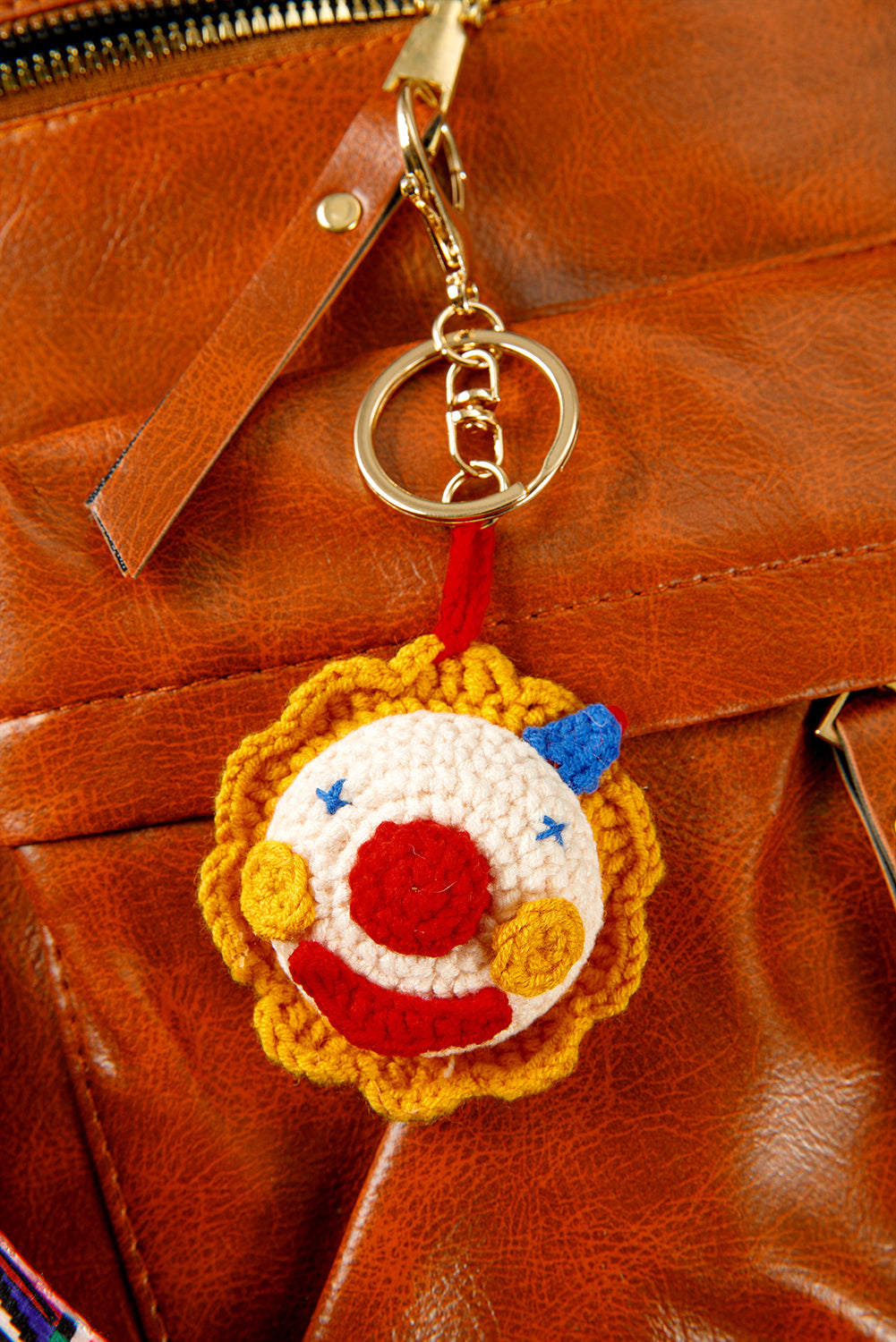 Citrus Crochet Clown Pendant Keychain