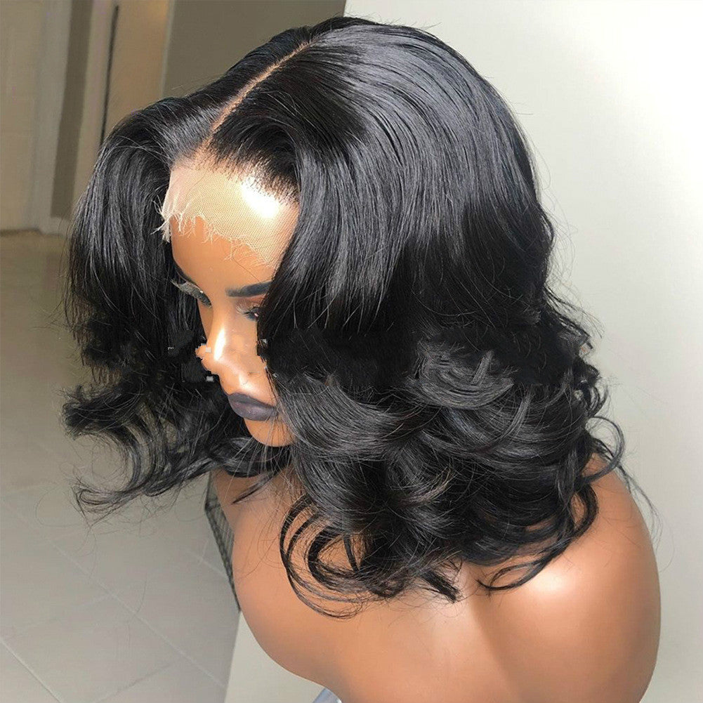 Front bob lace big wave wig