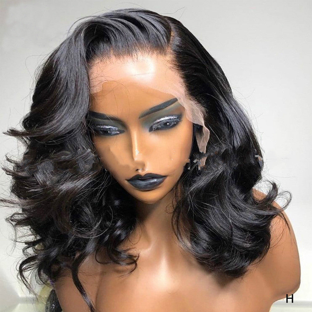 Front bob lace big wave wig