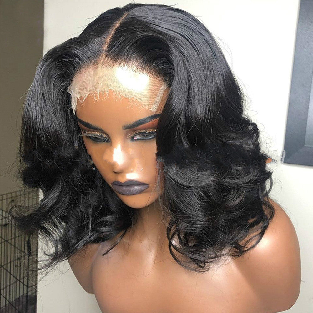 Front bob lace big wave wig