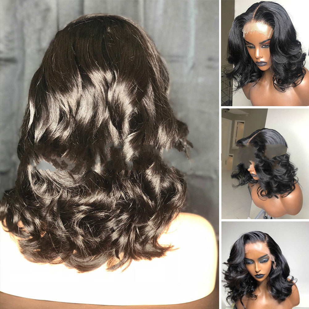 Front bob lace big wave wig