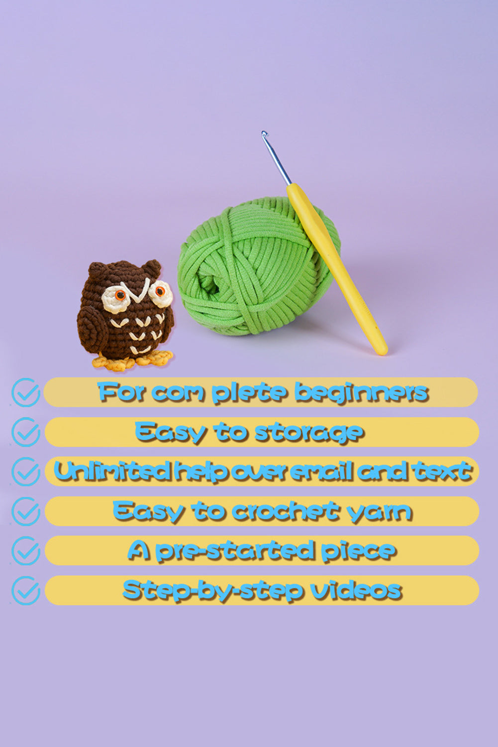 Pink DIY Crochet Animal Kit