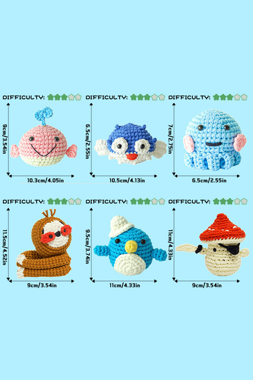 Pink DIY Crochet Animal Kit