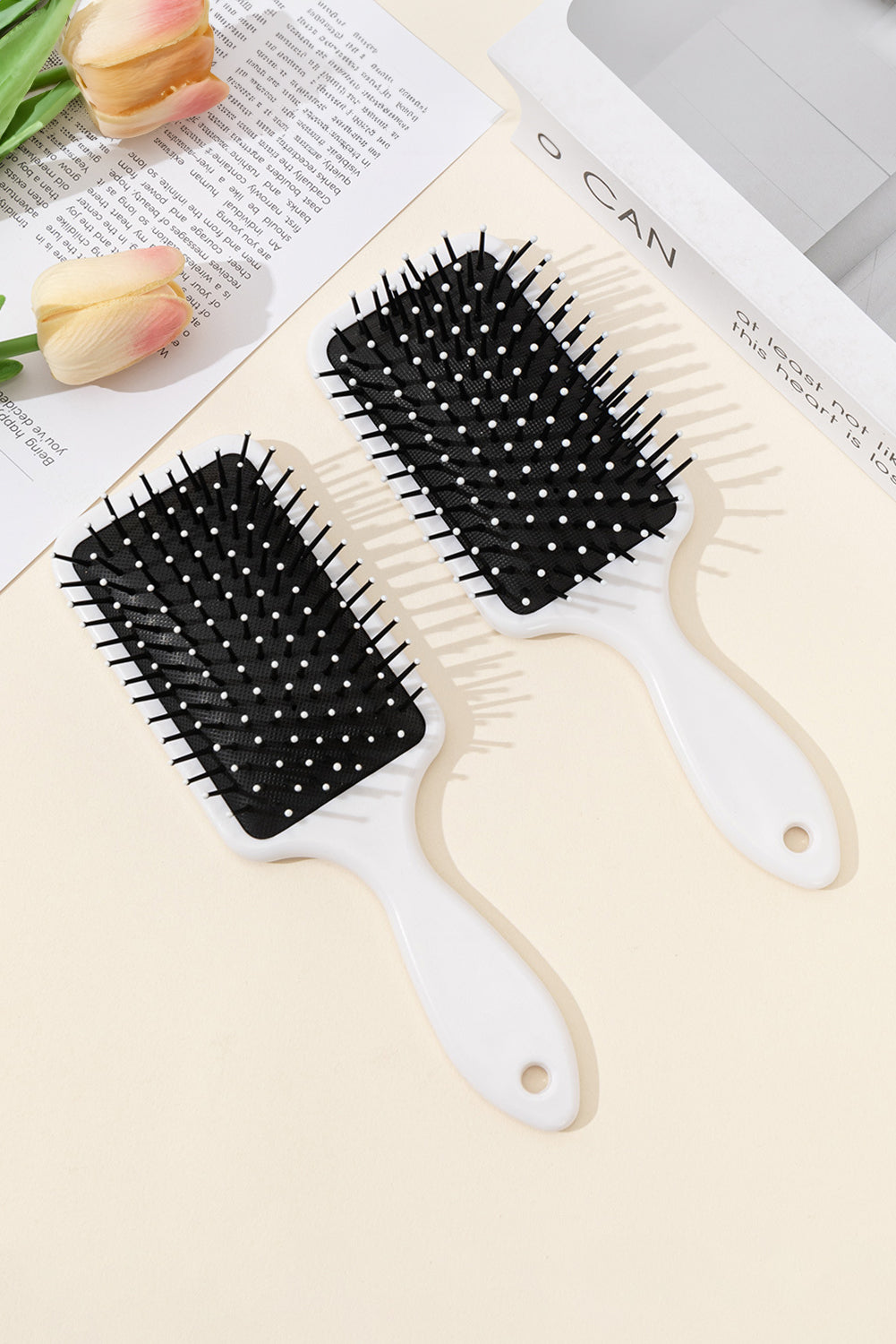 Iceland Blue Flower and Bow Print Air Cushion Comb