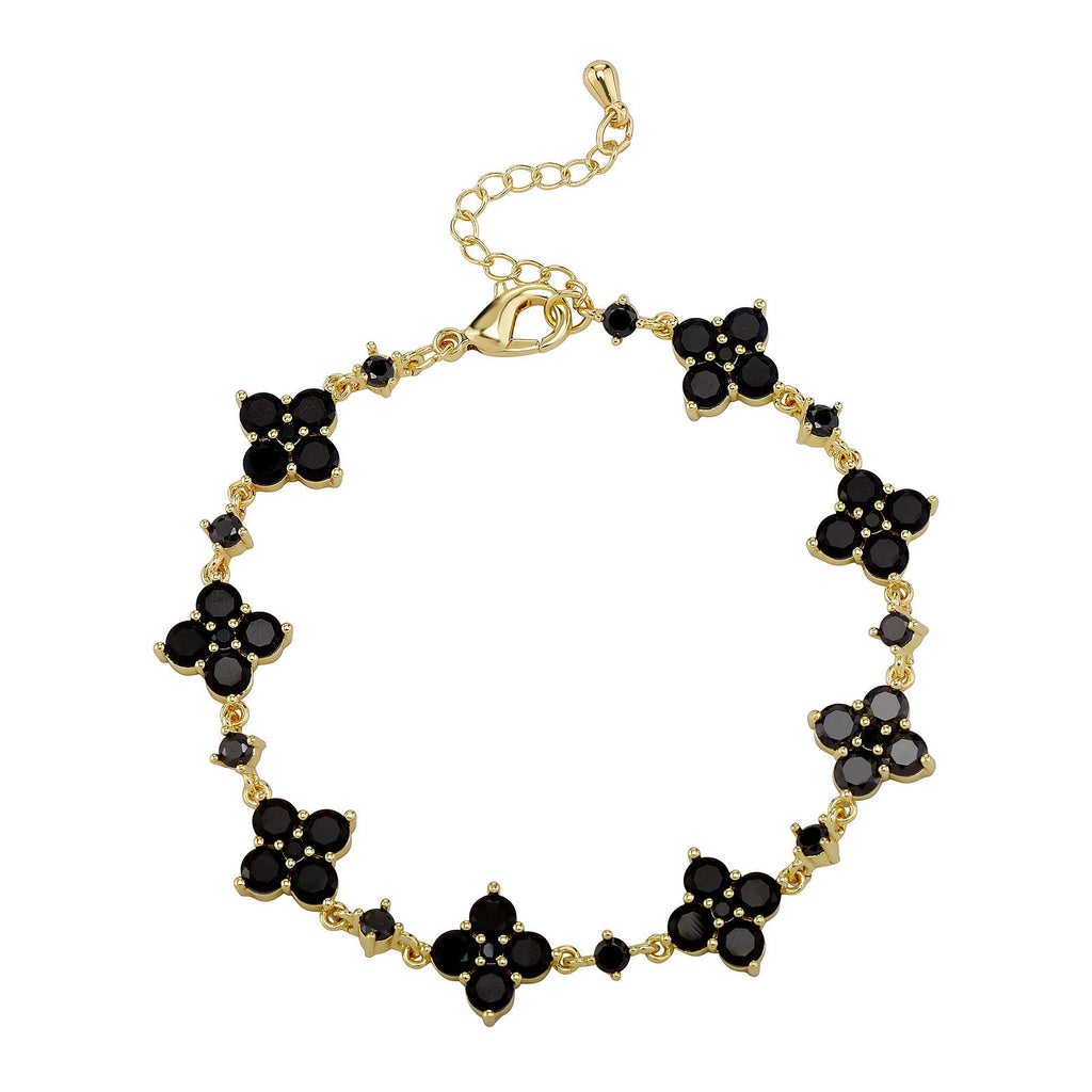 Flower Rhinestone Bracelet Light Luxury Sparking Zirconium High-grade Niche Bracelet Hand Jewelry
