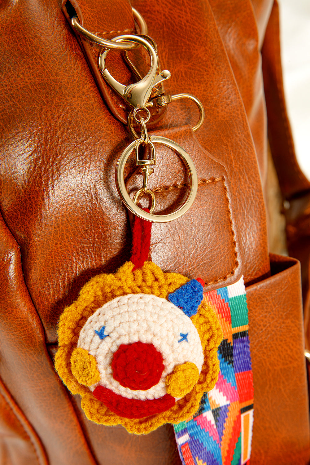 Citrus Crochet Clown Pendant Keychain
