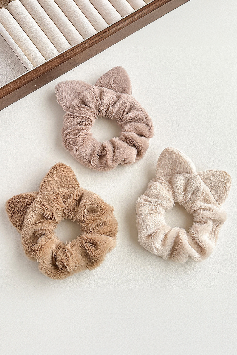 Light Pink Fluffy Cat Ear Hair Tie