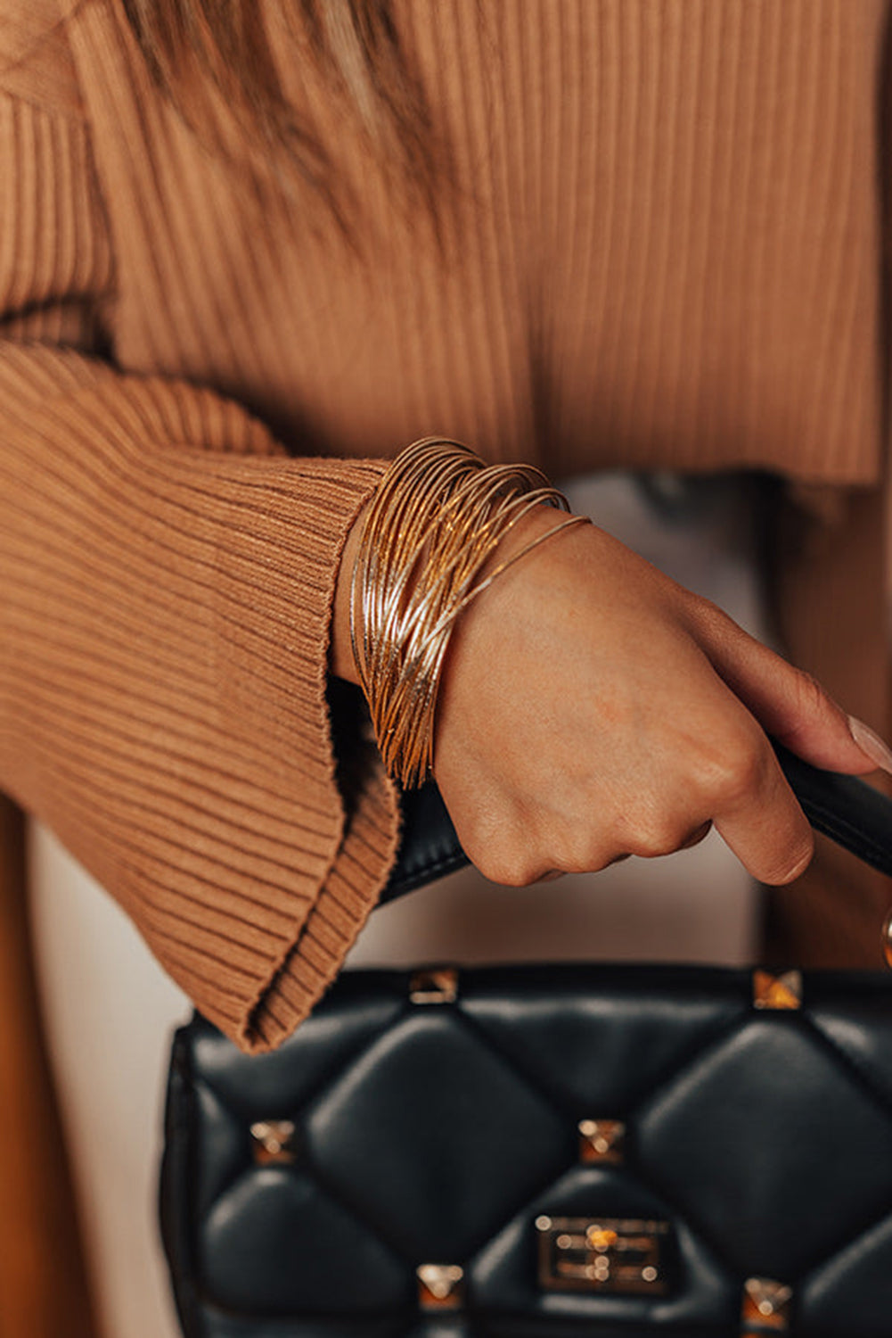 Gold Boho Alloy Bracelet Set