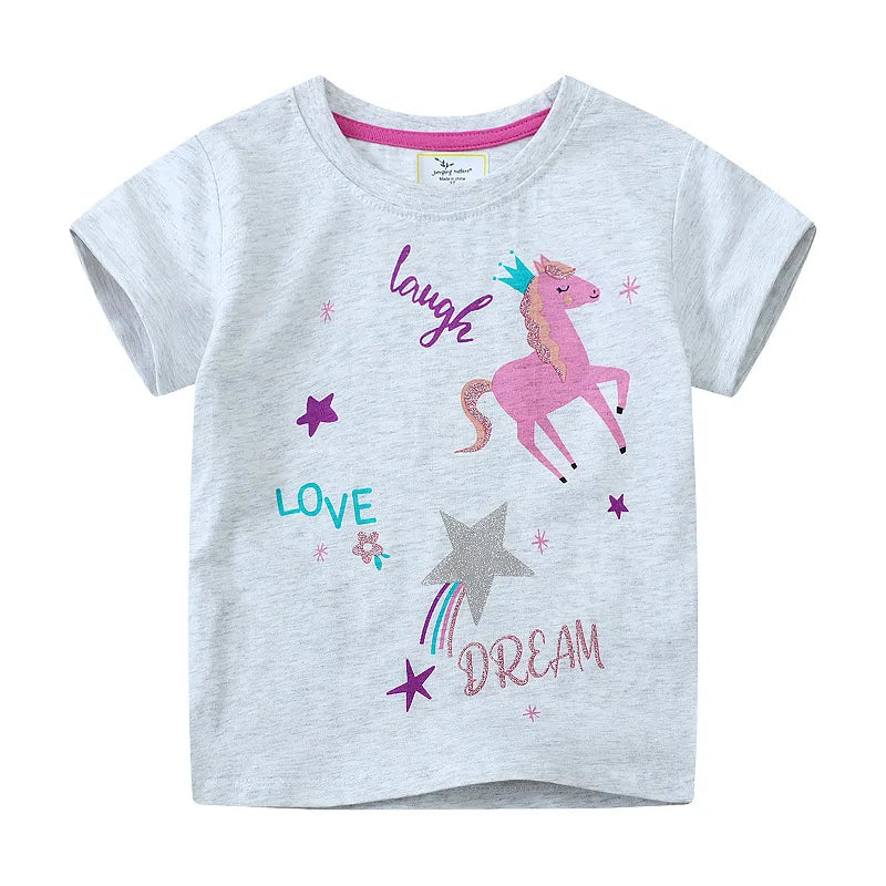Cute Simple Style Cartoon  Cotton T-shirts & Shirts