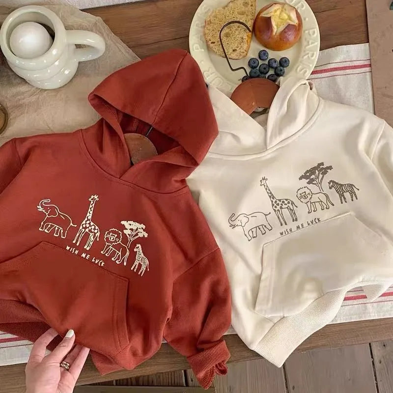 Fashion  children's sweater fleece-lined one-piece velvet boys' and girls' autumn and winter fleece baby top thickened Western style 24