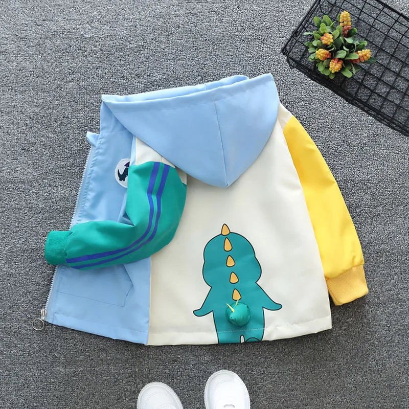 Children's Clothing Boy's Coat Spring and Autumn  New New Style Girl's Top Western Style Autumn Clothing Cartoon Hooded Coat