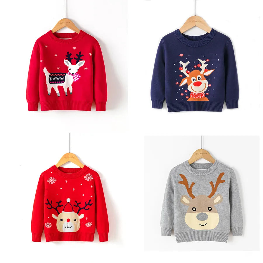 christmas cute santa claus snowman elk polyacrylonitrile fiber hoodies & sweaters