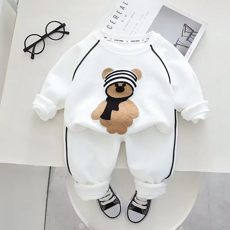 Spring New Style Kids Boys' Fashionable Short Sleeve Two-Piece Set Soft Cotton Plaid Pattern Comfortable Sporty Outfit