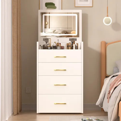 Compact Vanity Desk with Mirror