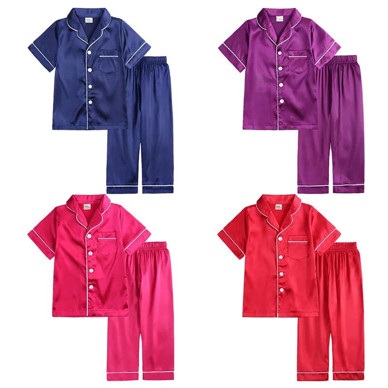 Classic Style Solid Color Polyester Girls Clothing Sets